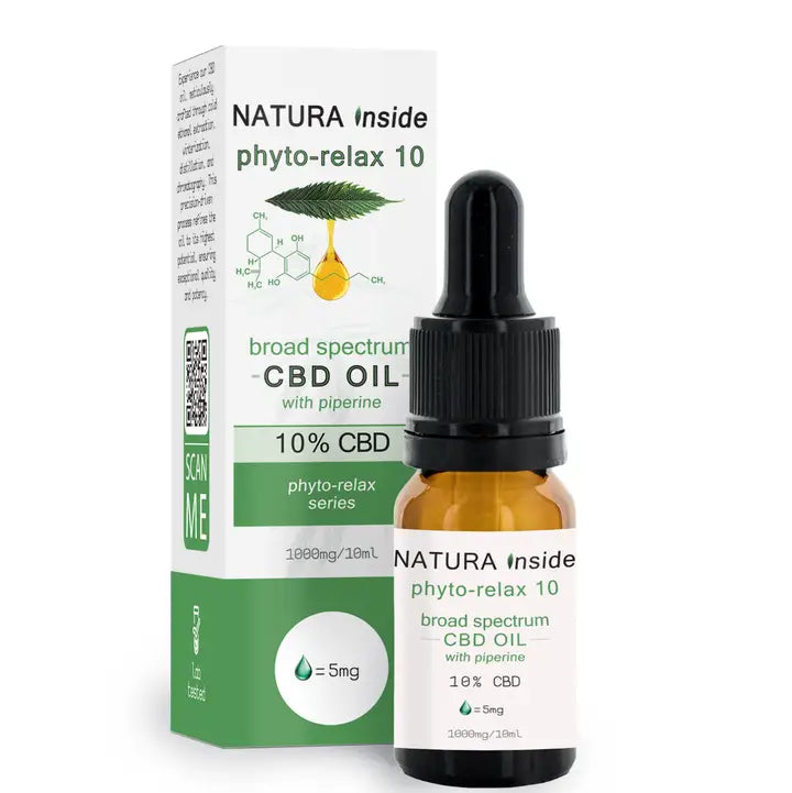 Natura Inside CBD-Hanftropfen 10 % mit Piperin, 10 ml