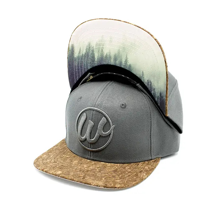 Woed – Strapback „Grey Forest“ mit Kork-Front und 3D-Sticklogo