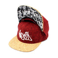 Woed – Strapback Cap in Burgund mit Graffiti-Logo