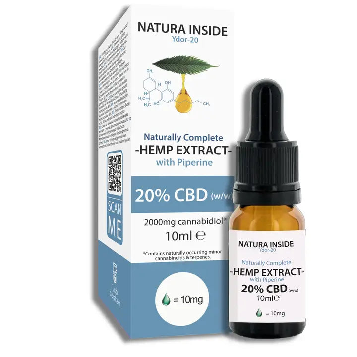 Natura Inside CBD-Hanftropfen 20 % mit Piperin, 10 ml